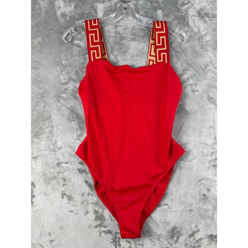 Versace Swimsuit Women 5 Greca Border Red ABD01098 EUC